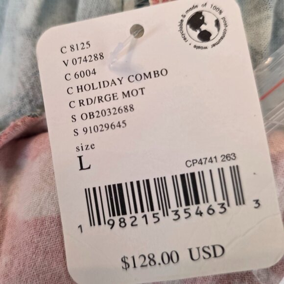 Free People Red Palm Bay Printed Shortalls Multicolor Floral Print Pockets Large - Picture 4 of 16